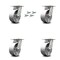 Service Caster 5 Inch Kingpinless Semi Steel Wheel Swivel Caster Set with Swivel Lock SCC SCC-KP30S520-SSR-BSL-4 - alternate 1